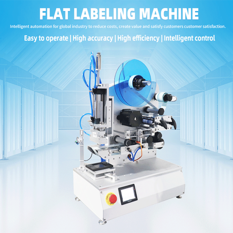 Semi Automatic High Precision Flat Labeling Machine Case Packaging Type for Electronic Products