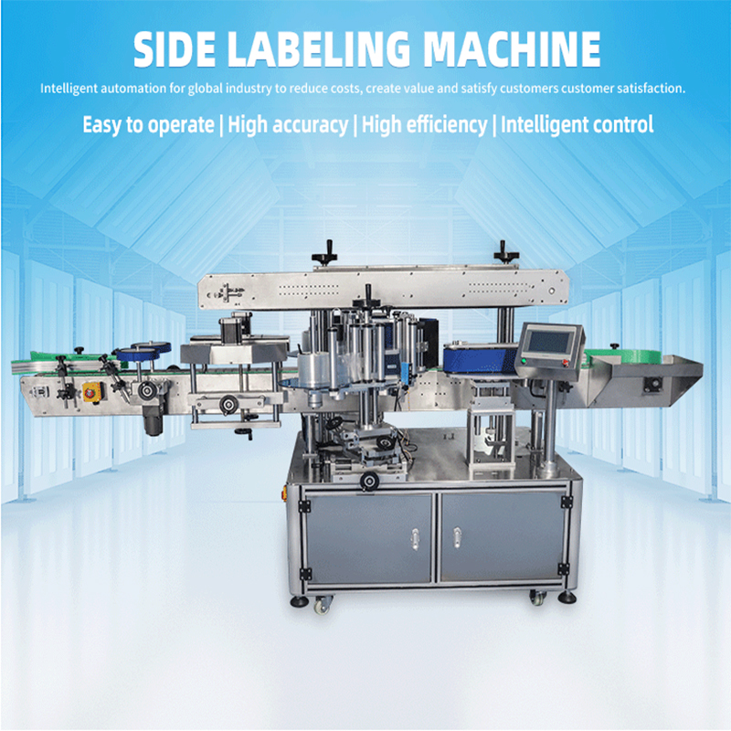 Fully Automatic Single Side Labeling Machine For Flat Bottles Box Wine Bottle Automatic Labeling Machine